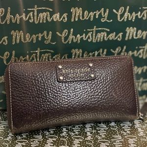 Auth Kate Spade brown Wallet preloved